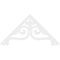Ekena Millwork Pitch Finley Architectural Grade PVC Gable Pediment, 60"W x 30"H x 1"P (12/12) GPP060X030X100FIN - alternate 3